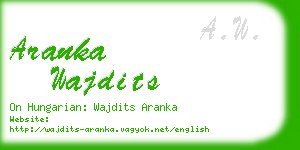 aranka wajdits business card